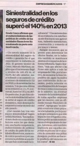Entrevista a Marcelo Martínez, Gerente Técnico de Cesce Chile, en el diario financiero Pulso.
